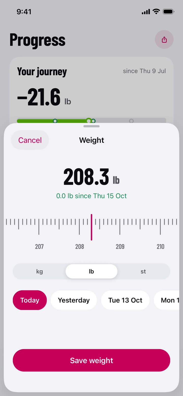 Weighing in on a dial